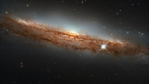 Spiralnaya galaktika NGC 3717 - Sputnik O‘zbekiston