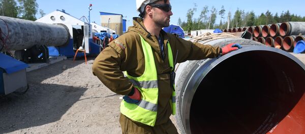 Строительство газопровода Северный поток-2 в Ленинградской области Строительство газопровода Северный поток-2 в Ленинградской области - Sputnik Ўзбекистон
