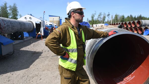 Строительство газопровода Северный поток-2 в Ленинградской области - Sputnik Ўзбекистон