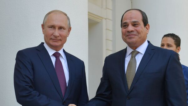Президент РФ В. Путин встретился с президентом Египта А. Сиси - Sputnik Узбекистан