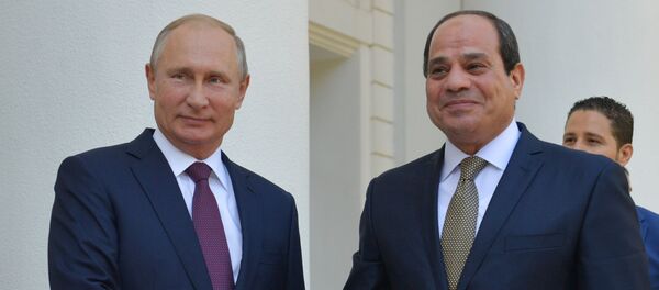 Президент РФ В. Путин встретился с президентом Египта А. Сиси - Sputnik Узбекистан