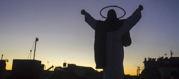 Статуя Иисуса Христа в старом городе в Дамаске Статуя Иисуса Христа в старом городе в Дамаске - Sputnik Узбекистан