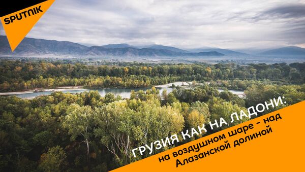 Грузия как на ладони: на воздушном шаре над Алазанской долиной - Sputnik Узбекистан