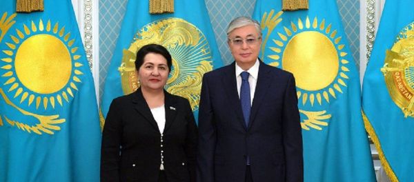 Танзила Нарбаева и Касым-Жомарт Токаев Танзила Нарбаева и Касым-Жомарт Токаев - Sputnik Узбекистан