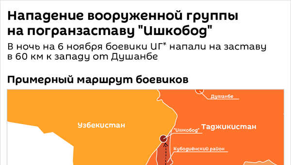 Нападение вооруженной группы на погранзаставу Ишкобод - Sputnik Узбекистан