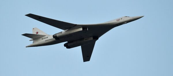 Бомбардировщик-ракетоносец Ту-160 Владимир Судец Военно-космических сил России  - Sputnik Узбекистан