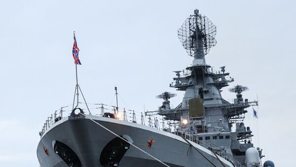 Отряд кораблей Северного флота во главе с крейсером Маршал Устинов прибыл в Североморск - Sputnik Ўзбекистон