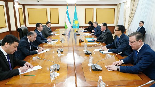 Премьер-Министр Казахстана Аскар Мамин принял делегацию во главе с Министром сельского хозяйства Узбекистана Жамшидом Ходжаевым - Sputnik Узбекистан
