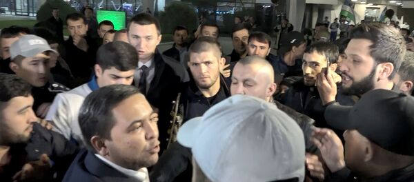 Встреча Хабиба Нурмагомедова в аэропорту Ташкента - Sputnik Узбекистан