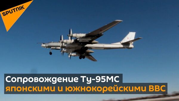 Полет с кортежем: японские южнокорейские истребители сопроводили российские Ту-95МС - Sputnik Узбекистан