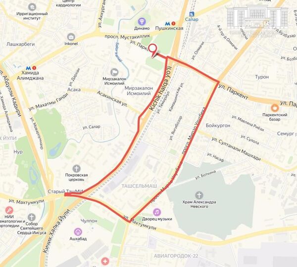 В Ташкенте перекроют ряд улиц в воскресенье - Sputnik Узбекистан