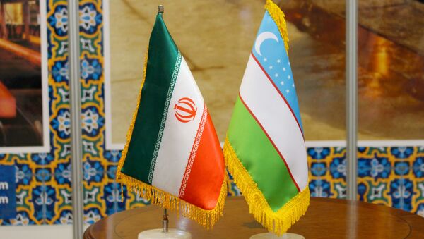 Flagi Irana i Uzbekistana - Sputnik O‘zbekiston