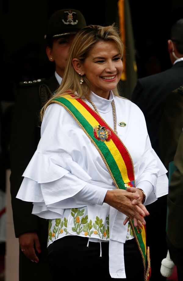 Жанин Аньес Чавес - боливийский политик и юрист. Сенатор, представляющий департамент Бени. Стала исполняющим обязанности президента Боливии после отставки президента Эво Моралеса - Sputnik Узбекистан