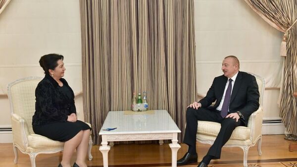Танзила Нарбаева встретилась с президентом Азербайджана Ильхамом Алиевым. - Sputnik Узбекистан