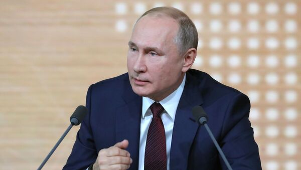 Ежегодная большая пресс-конференция президента РФ В. Путина - Sputnik Узбекистан