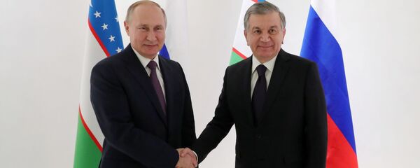 Prezident RF Vladimir Putin i prezident Uzbekistana Shavkat Mirziyeyev  - Sputnik O‘zbekiston