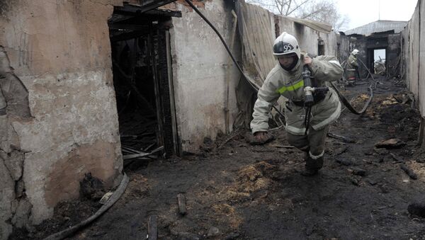 Пожар в психоневрологическом диспансере в селе Алферовка - Sputnik Узбекистан