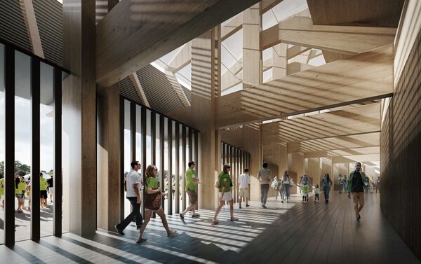 Проект деревянного стадиона, который построят в Англии для футбольного клуба Forest Green Rovers - Sputnik Узбекистан