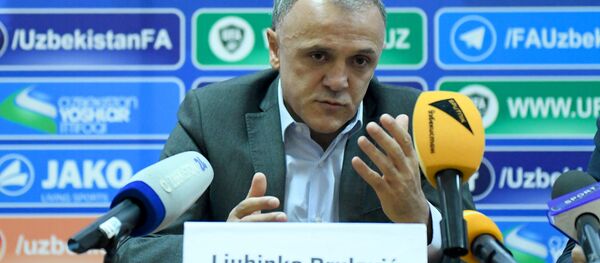 Ўзбекистон Олимпия терма жамоаси мураббийи Любинко Друлович иштирокида сўнгги матбуот анжумани - Sputnik Ўзбекистон