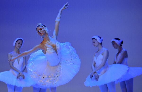 Российские балерины на репетиции «Лебединого озера» в театре «Колон» в Боготе - Sputnik Узбекистан