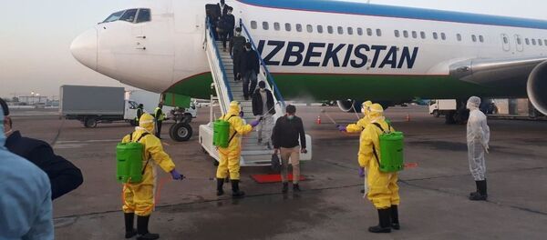 Узбекистанцы прибыли чартерным рейсом из Китая - Sputnik Ўзбекистон