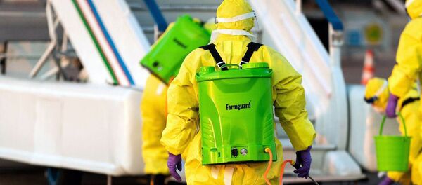 Специалисты министерства здравоохранения в аэропорту Ташкента Специалисты министерства здравоохранения в аэропорту Ташкента - Sputnik Ўзбекистон