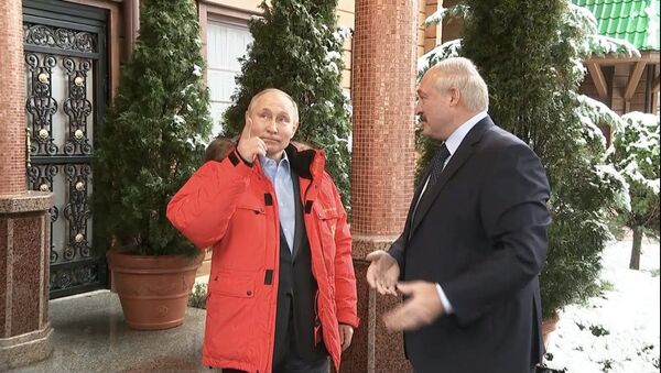 И везет же вам, и снега море: Лукашенко приехал к Путину в Сочи - Sputnik Узбекистан