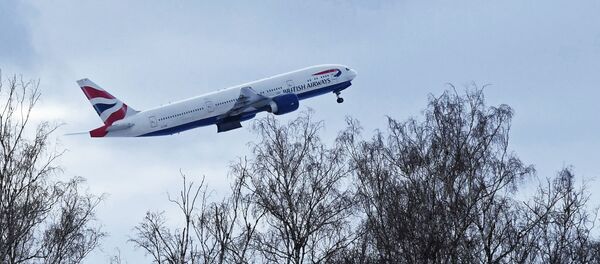 Самолет авиакомпании British Airways во время взлета в аэропорту Домодедово. Самолет авиакомпании British Airways во время взлета в аэропорту Домодедово. - Sputnik Узбекистан