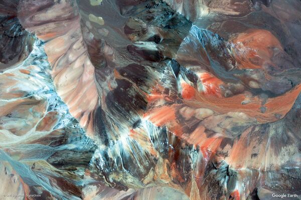 Изображение из космоса провинции Паринакота в составе области Арика-и-Паринакота, Чили - Sputnik Узбекистан