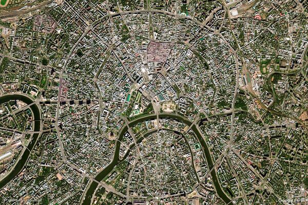 Изображение из космоса города Москвы, Россия - Sputnik Узбекистан