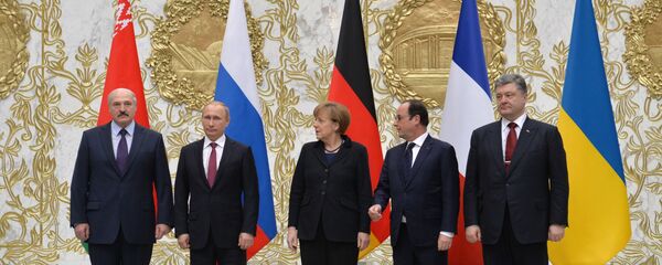 Переговоры лидеров России, Германии, Франции и Украины в Минске - Sputnik Ўзбекистон
