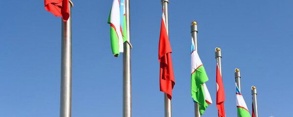 Флаги Узбекистана и Турции - Sputnik Узбекистан