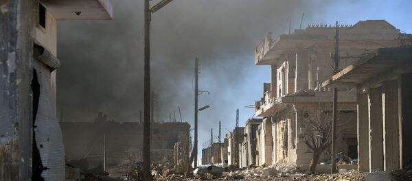 Ситуация в населенном пункте ад-Дейр аш-Шаркий в Сирии Ситуация в населенном пункте ад-Дейр аш-Шаркий в Сирии - Sputnik Ўзбекистон