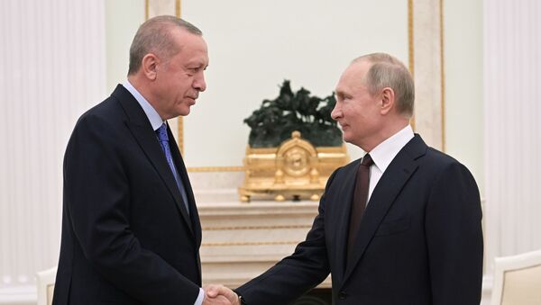 Президент РФ В. Путин встретился с президентом Турции Р. Эрдоганом - Sputnik Ўзбекистон