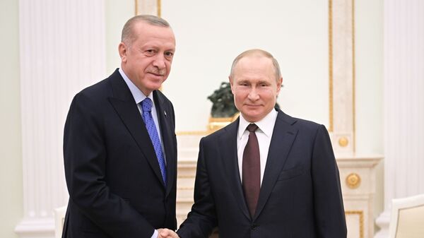 Президент РФ В. Путин встретился с президентом Турции Р. Эрдоганом - Sputnik Ўзбекистон