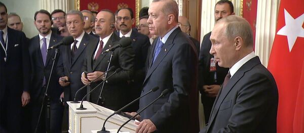 Прекращение огня и коридор безопасности: итоги переговоров Путина и Эрдогана Прекращение огня и коридор безопасности: итоги переговоров Путина и Эрдогана - Sputnik Узбекистан