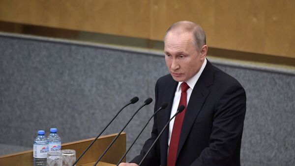 Prezident RF V. Putin prinyal uchastie v plenarnom zasedanii Gosdumi RF - Sputnik O‘zbekiston