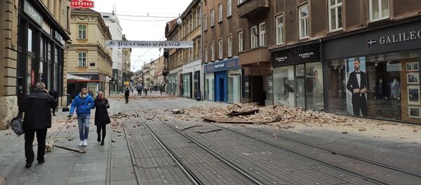 Последствия землетрясения в Загребе - Sputnik Узбекистан