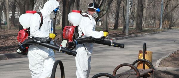 Дезинфекция объектов общественного пространства - Sputnik Узбекистан