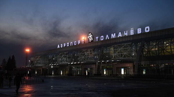 Таможенный досмотр пассажиров в Толмачево - Sputnik Ўзбекистон