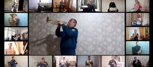 ИИВ Алоҳида намунали-кўргазмали оркестрининг бугунги қаҳрамонларимизга тухфаси - Sputnik Узбекистан