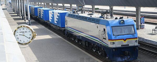 Контейнерный поезд с экспортной продукцией Узбекистана отправился в Турцию - Sputnik Узбекистан