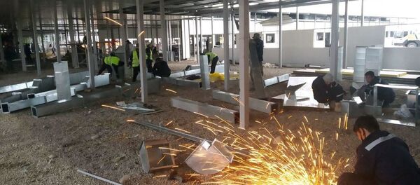 Строительство вирусологической больницы в Ташкентской области Строительство вирусологической больницы в Ташкентской области - Sputnik Узбекистан