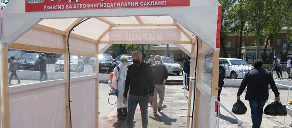 Во всех рынках при входе установлены дезинфекционные туннели для посетителей - Sputnik Ўзбекистон