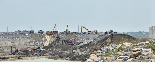 Ситуация в Сырдарьинской области, где произошел прорыв дамбы на Сардобском водохранилище Ситуация в Сырдарьинской области, где произошел прорыв дамбы на Сардобском водохранилище - Sputnik Ўзбекистон