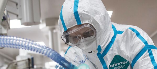 Госпиталь COVID-19 в центре МГУ имени М. В. Ломоносова Госпиталь COVID-19 в центре МГУ имени М. В. Ломоносова - Sputnik Ўзбекистон