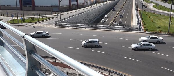 Открыта единственная в Узбекистане трехуровневая развязка - Sputnik Узбекистан
