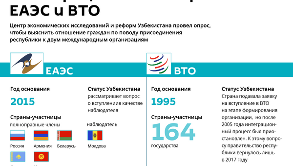Результаты опроса ЦЭИР по поводу вступления Узбекистана в ЕАЭС и ВТО - Sputnik Узбекистан