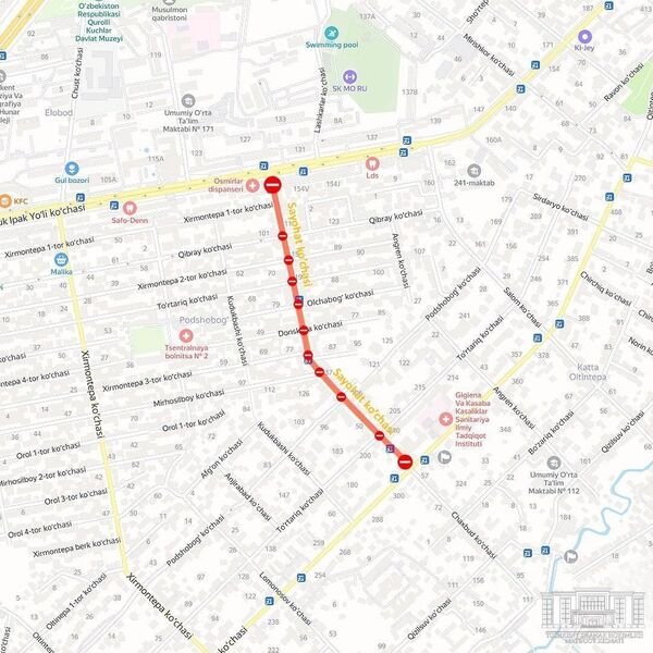 В Ташкенте временно закрыли одну из улиц - Sputnik Узбекистан