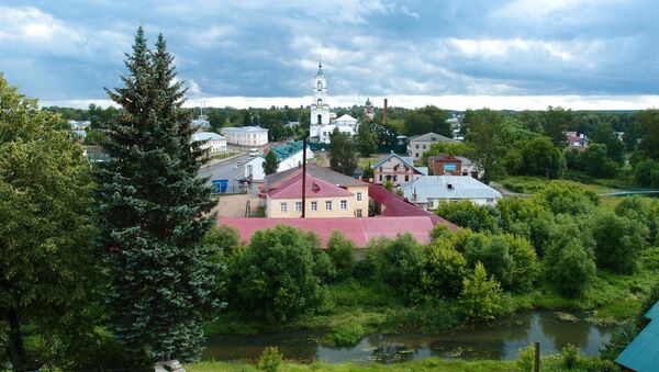 Вид на город Нерехта в Костромской области - Sputnik Ўзбекистон